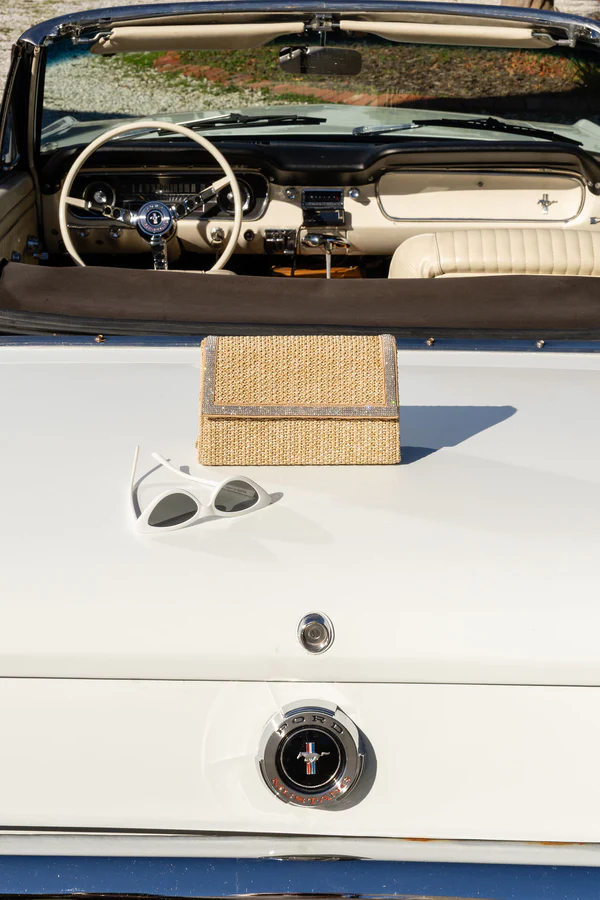 Patricia Green - Milan Raffia and Crystal Clutch