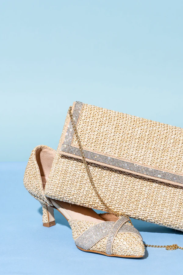 Patricia Green - Milan Raffia and Crystal Clutch