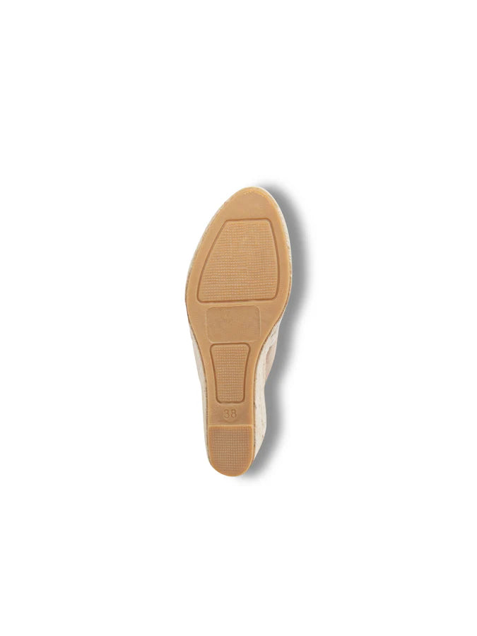 PATRICIA GREEN - GINGER TWISTED LEATHER ESPADRILLE - SIZE 10 - NATURAL/TAN