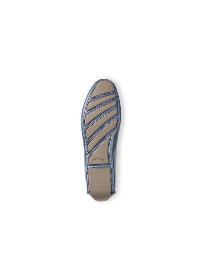 PATRICIA GREEN - KIM HORSEBIT WOVEN DRIVER - SIZE 8 - NAVY/SKY BLUE