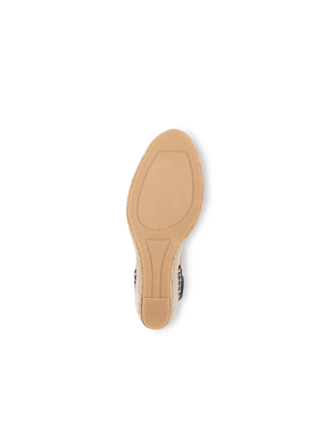 PATRICIA GREEN - GRACE CLOSED TOE ELASTIC ESPADRILLE - SIZE 10 - NAVY