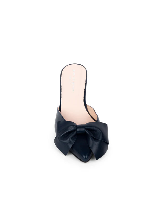 PATRICIA GREEN - MALIBU KITTEN HEEL MULE - SIZE 9 - NAVY