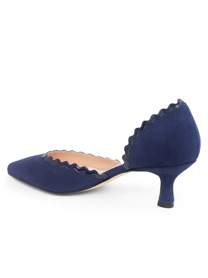 Patricia Green - Olivia Scalloped d'Orsay Kitten Heel