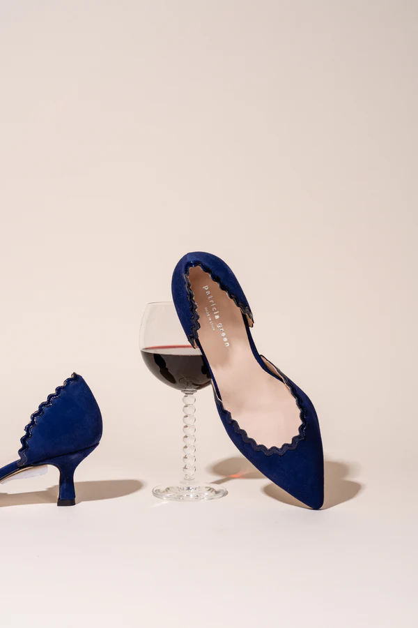 Patricia Green - Olivia Scalloped d'Orsay Kitten Heel