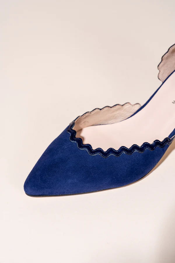 Patricia Green - Olivia Scalloped d'Orsay Kitten Heel