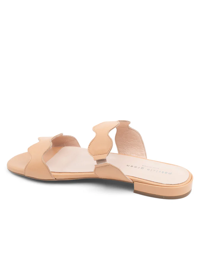 PATRICIA GREEN - PALM BEACH FLAT SANDAL - SIZE 9 - NUDE