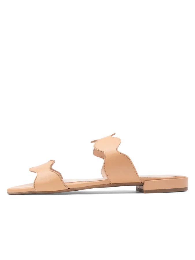 PATRICIA GREEN - PALM BEACH FLAT SANDAL - SIZE 6 - NUDE