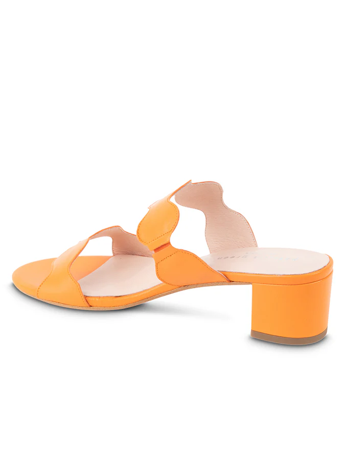 PATRICIA GREEN - PALM BEACH BLOCK HEEL - SIZE 7 - ORANGE