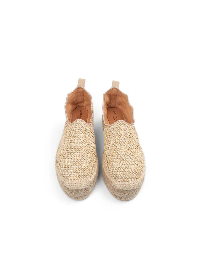 Patricia Green - Abigail Scalloped Raffia Slip On Espadrille