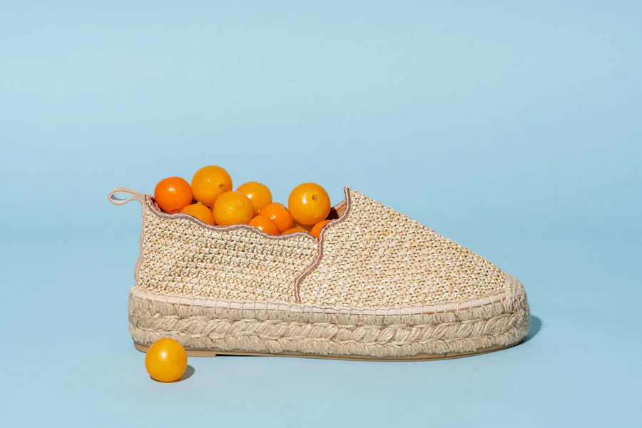 Patricia Green - Abigail Scalloped Raffia Slip On Espadrille