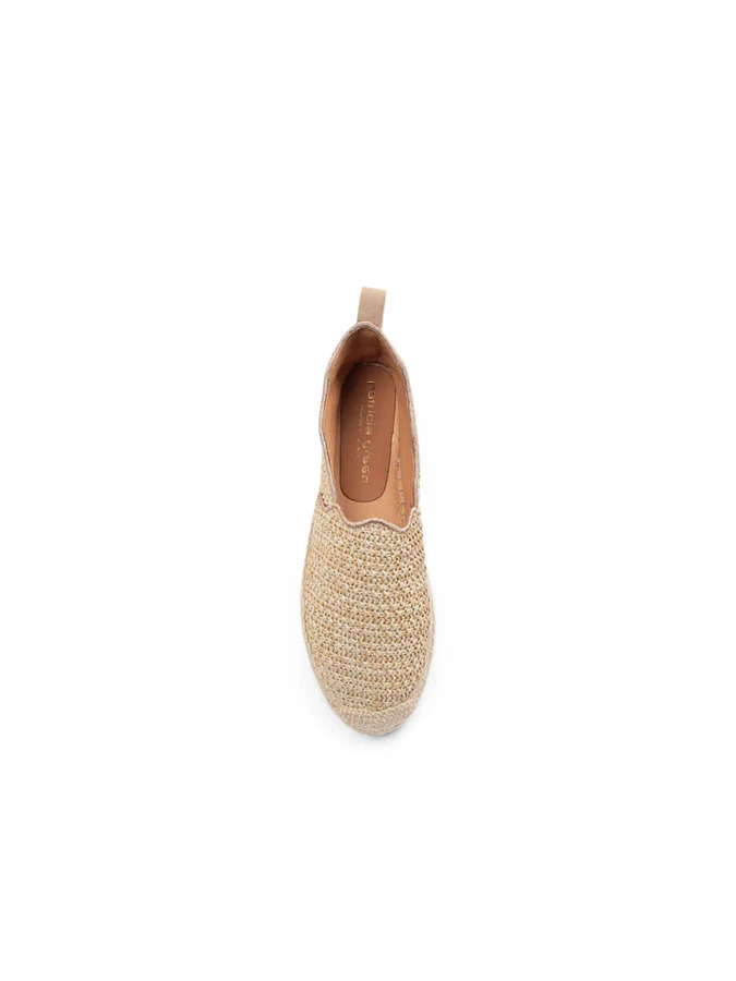 Patricia Green - Abigail Scalloped Raffia Slip On Espadrille