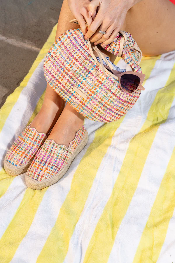 Patricia Green - Abigail Scalloped Raffia Slip On Espadrille