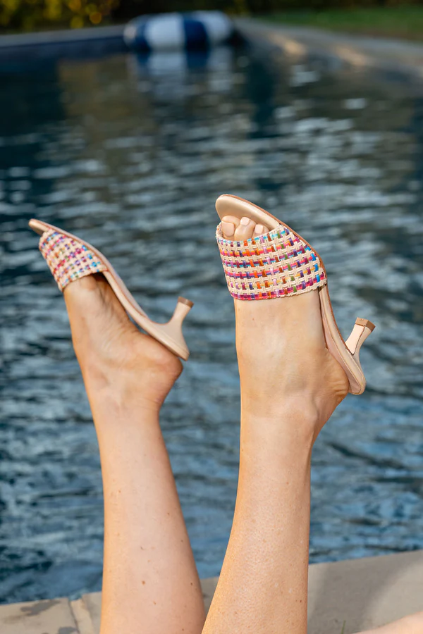 Patricia Green - Portofino Raffia Kitten Heel Sandal