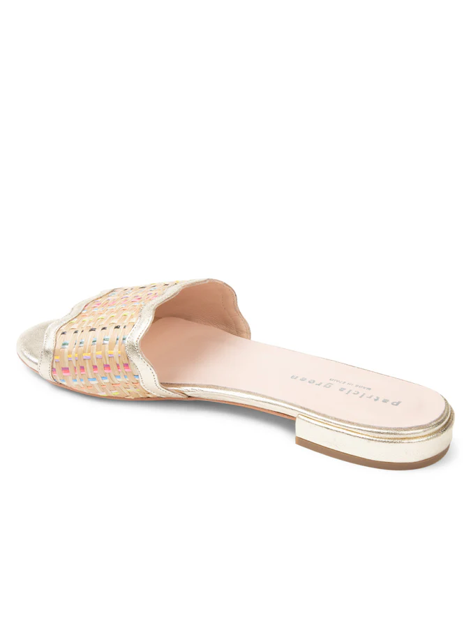 Patricia Green - Emma Scalloped Raffia Flat Sandal