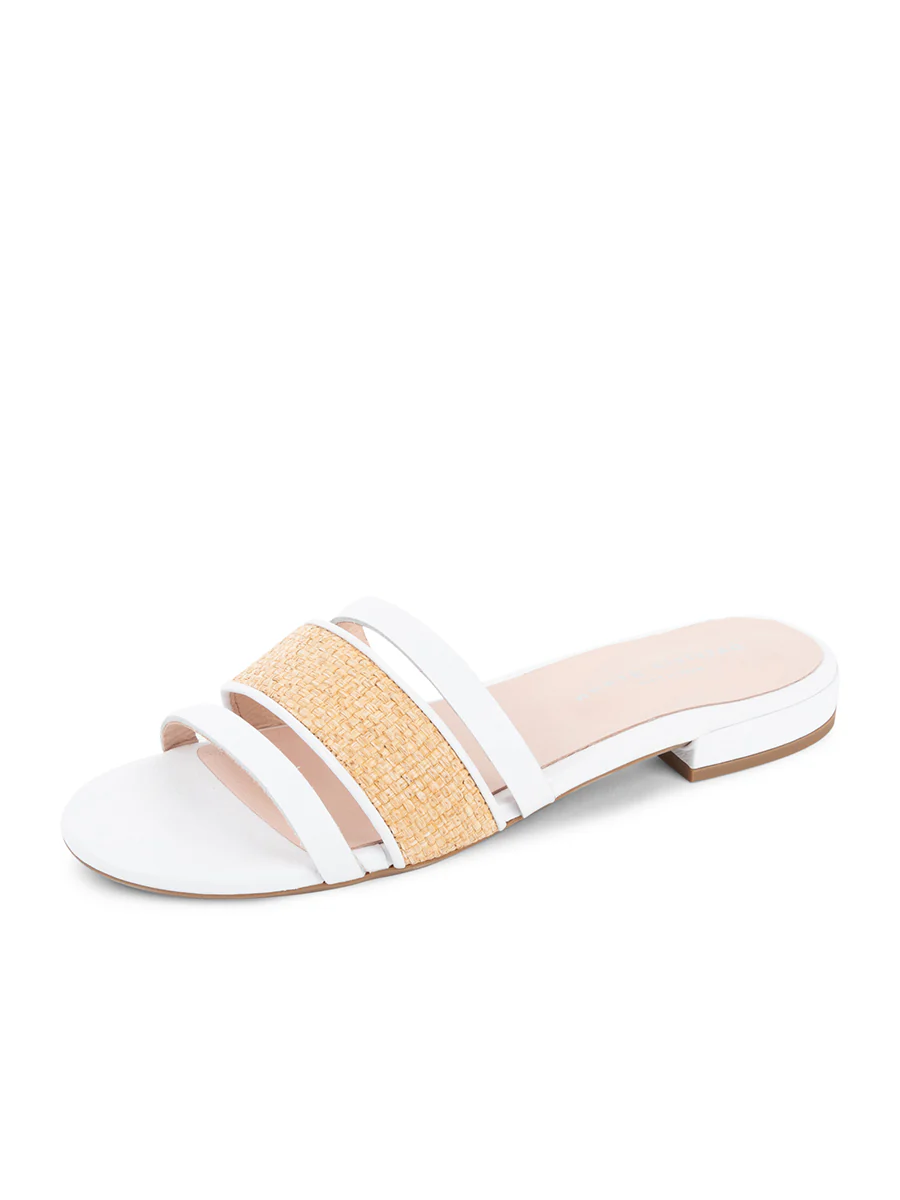 Patricia Green - Amalfi Raffia and Leather Flat Sandal