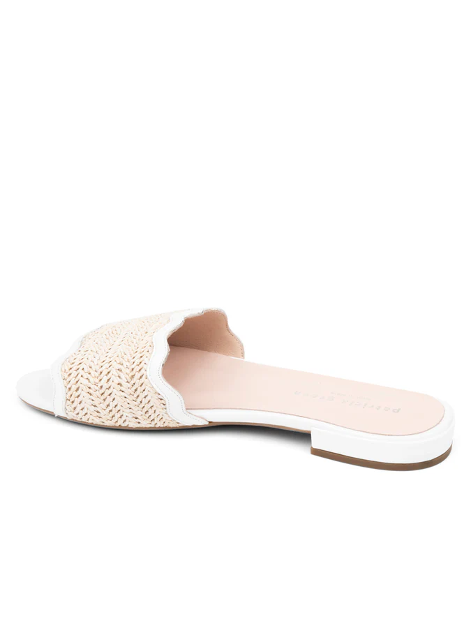 Patricia Green - Emma Scalloped Raffia Flat Sandal