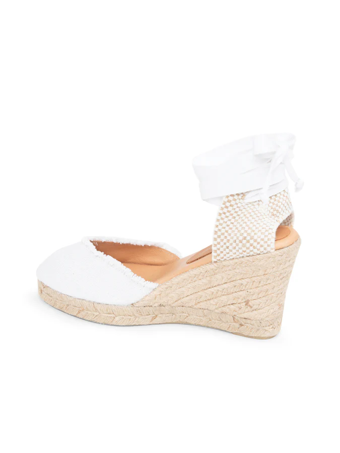 Patricia Green - Gwen Frayed Closed Toe Lace Up Espadrille