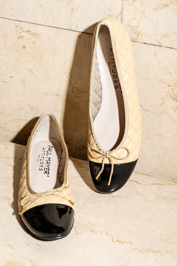 PAUL MAYER - COZY QUILTED LEATHER BALLET FLAT