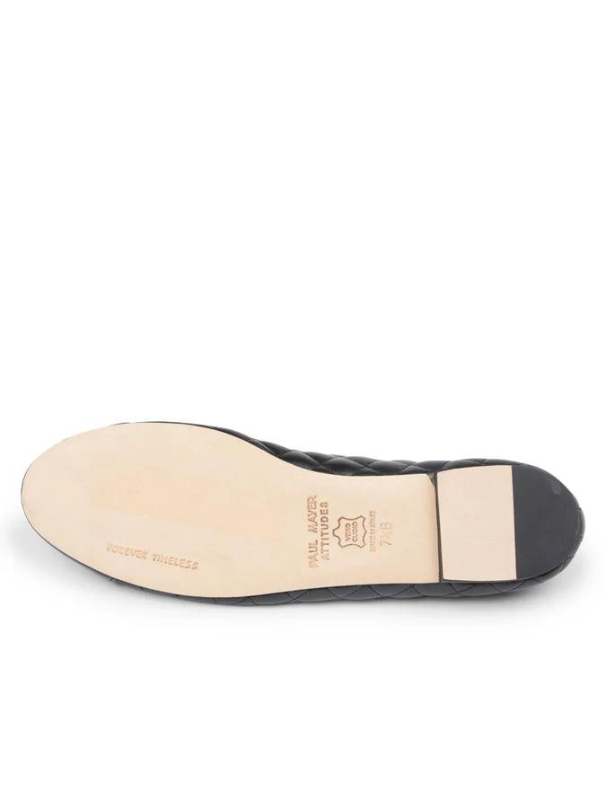 PAUL MAYER - BEST QUILTED BALLET FLAT WITH LEATHER SOLE