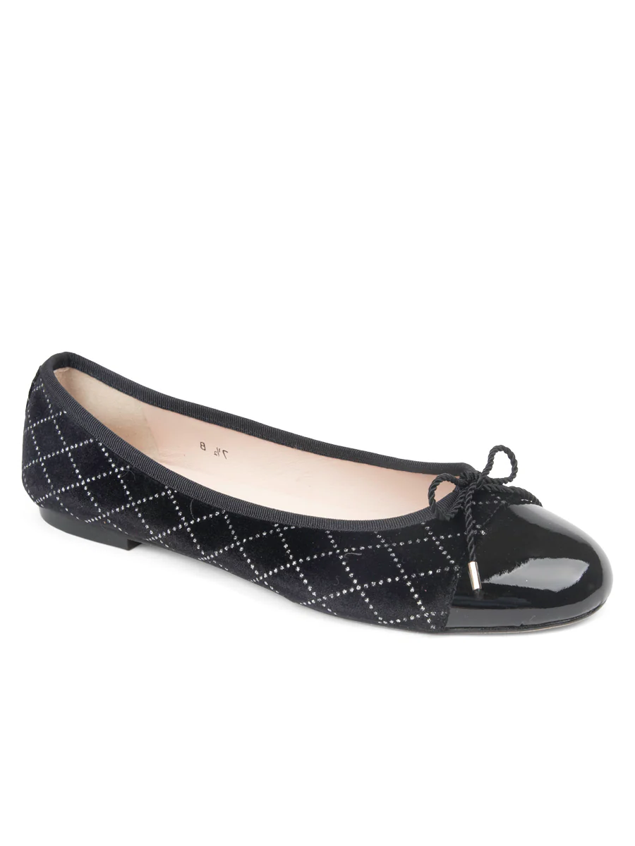 PAUL MAYER - BEST CRYSTAL BALLET FLAT WITH LEATHER SOLE