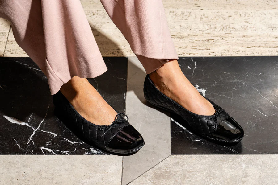 PAUL MAYER - COZY QUILTED LEATHER BALLET FLAT