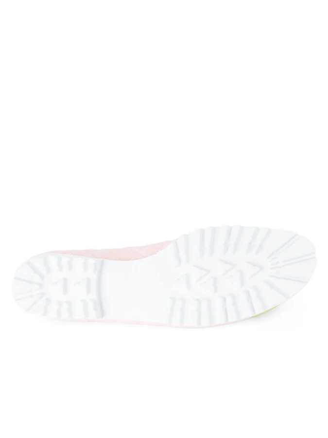 PAUL MAYER - COZY LUG SOLE BALLET - SIZE 7 - LIME GREEN/SOFT PINK