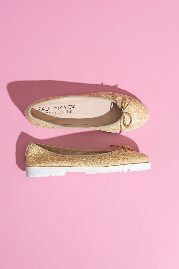 PAUL MAYER - BRAVO LUG SOLE BALLET IN RAFFIA