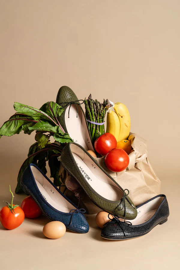 PAUL MAYER - LUXE TEXTURED LEATHER BALLET FLAT