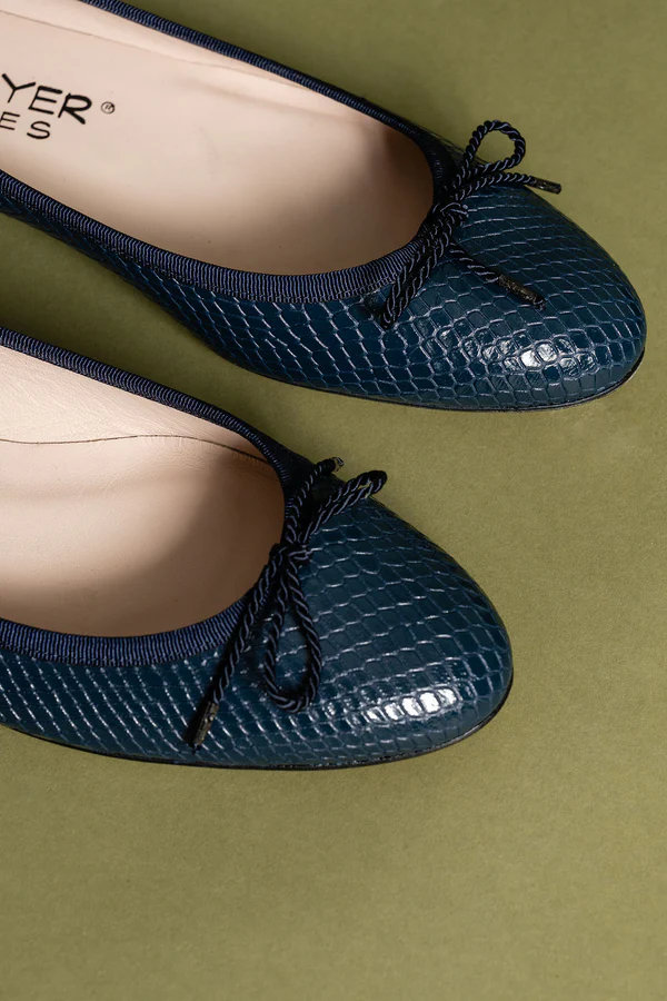 PAUL MAYER - LUXE TEXTURED LEATHER BALLET FLAT