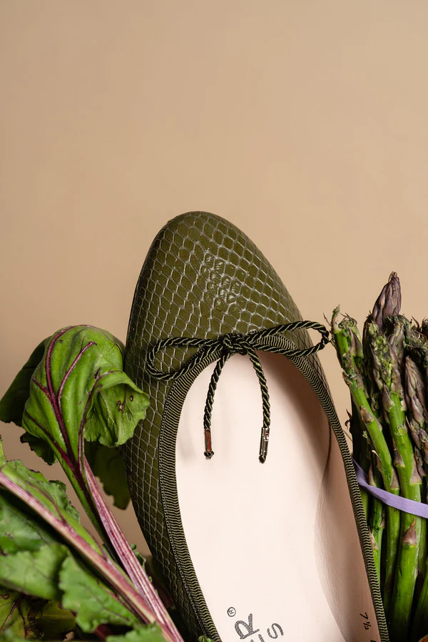PAUL MAYER - LUXE TEXTURED LEATHER BALLET FLAT