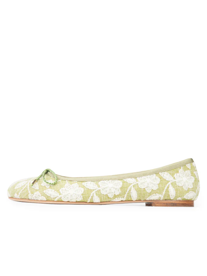 PAUL MAYER - BEST EMBROIDERED FLAT WITH LEATHER SOLE