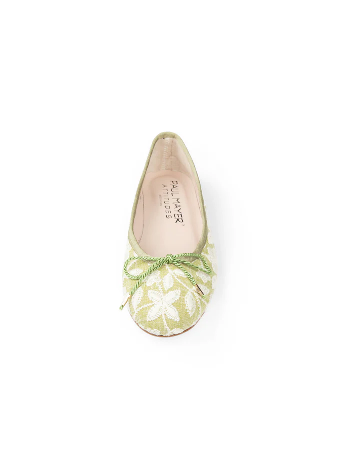 PAUL MAYER - BEST EMBROIDERED FLAT WITH LEATHER SOLE