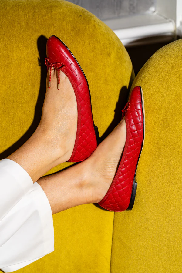 PAUL MAYER - LIDO QUILTED LEATHER BALLET FLAT