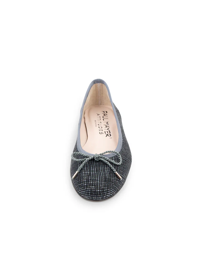 PAUL MAYER - BINGO TEXTURED LEATHER BALLET FLAT