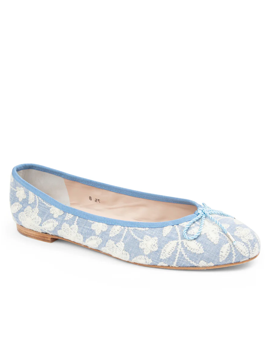 PAUL MAYER - BEST EMBROIDERED FLAT WITH LEATHER SOLE