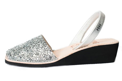 Pons Wedge Glitter, Silver, product view