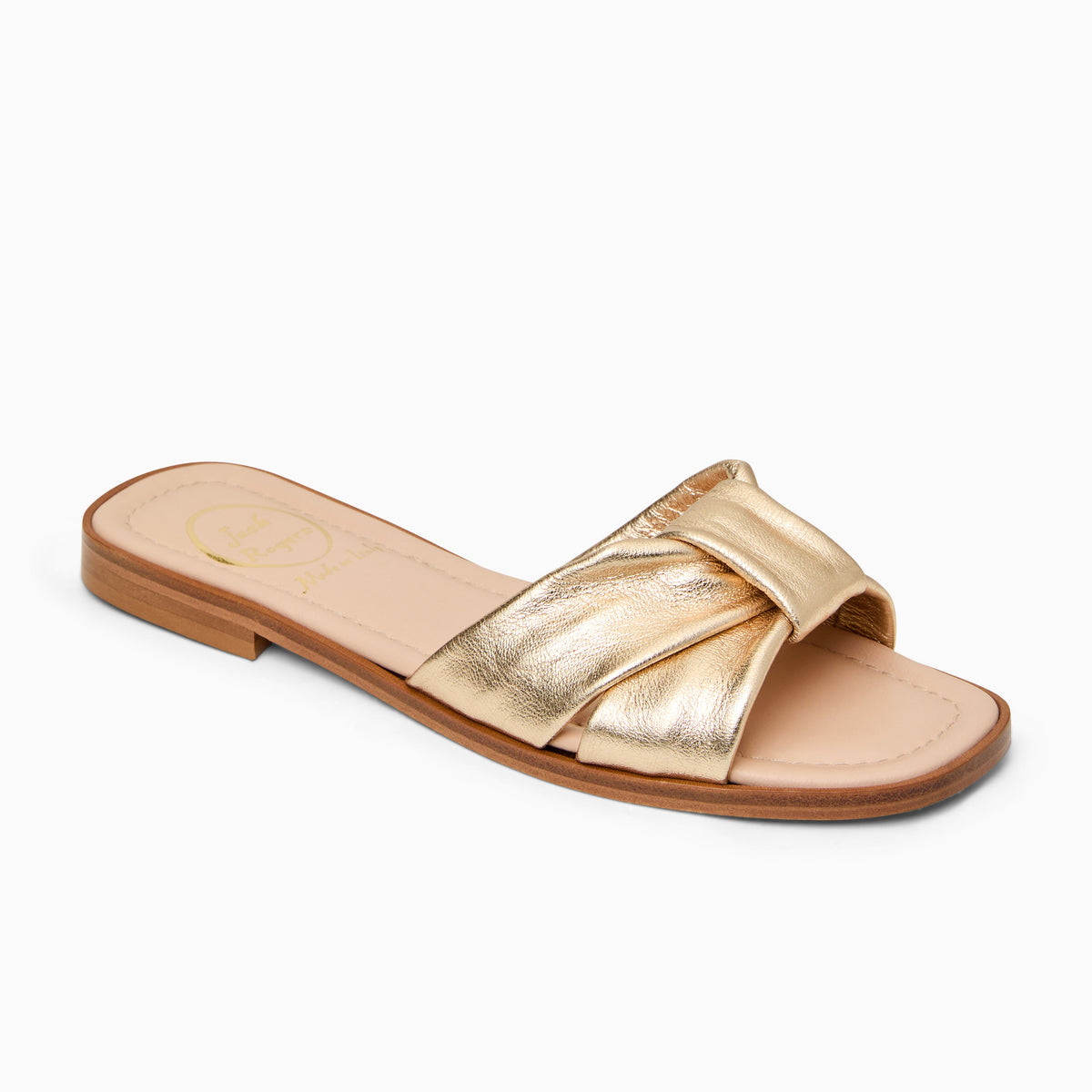 Jack Rogers - Monica Italian Leather Sandal - Metallic Platinum - view 1