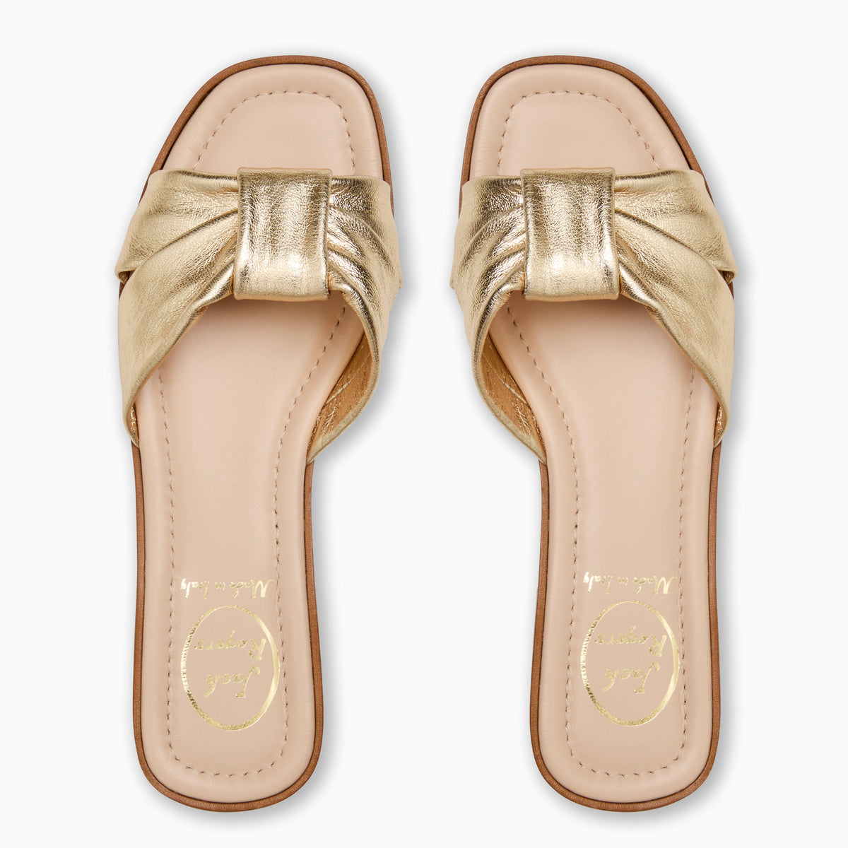 Jack Rogers - Monica Italian Leather Sandal - Metallic Platinum - view 3