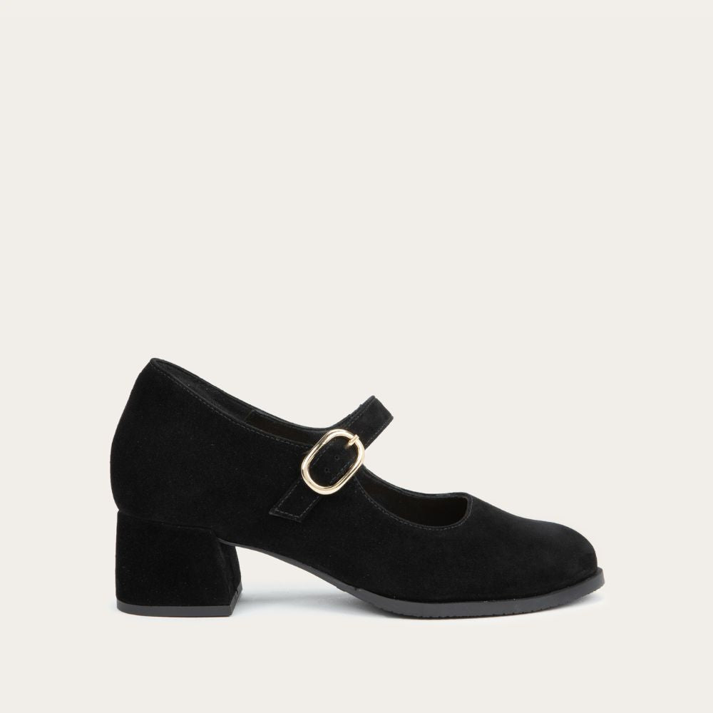 Simile in Black Noir Suede, product view 1