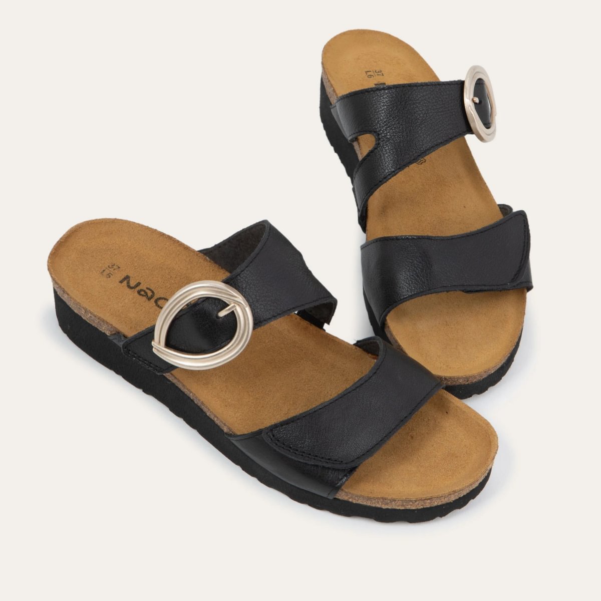 Simone in Black Water Resistant Leather, product view 6