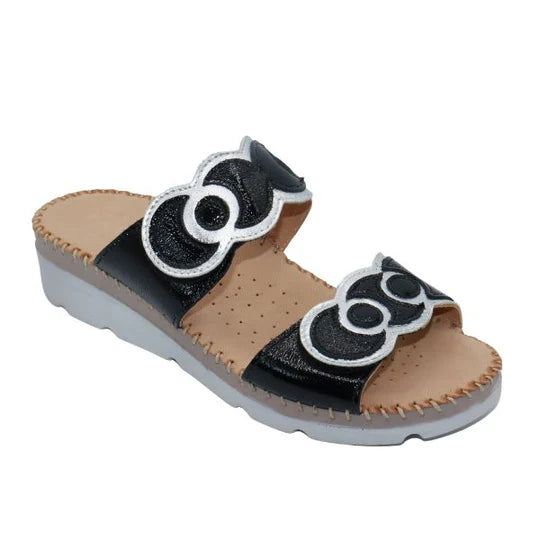 La Plume - Sugar Ring Detail Adjustable Sandal