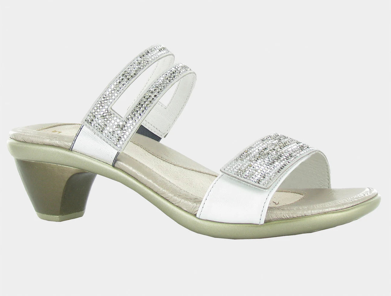 NAOT - TEMPER - SIZE 37 - WHITE MULTI RIVETS/WHITE PEARL LTHR