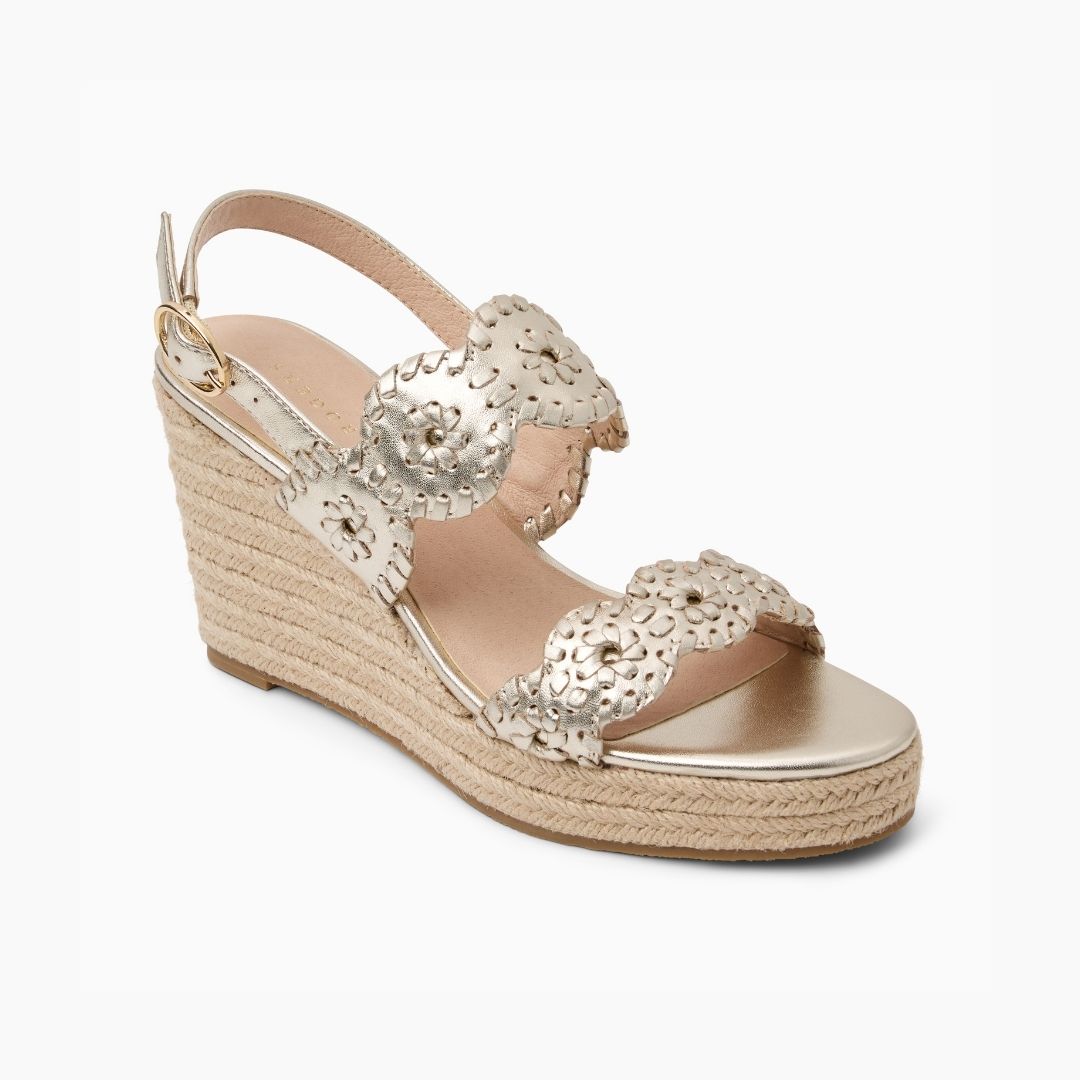 Jack Rogers - Laurin High Wedge - Metallic Platinum - view 1