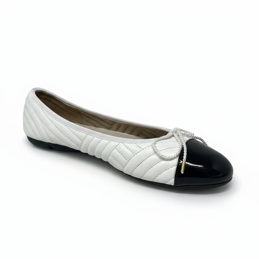 PAUL MAYER - BRUSH - SIZE 10 - PATENT BLACK / NAPPA WHITE