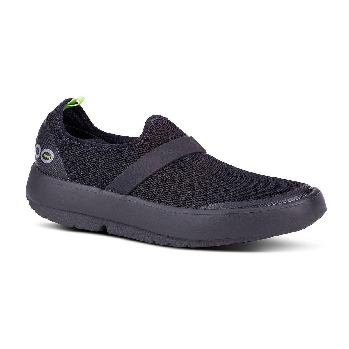 OOFOS – OOMG WOMEN’S MESH LOW - SIZE 40 - BLACK/BLACK