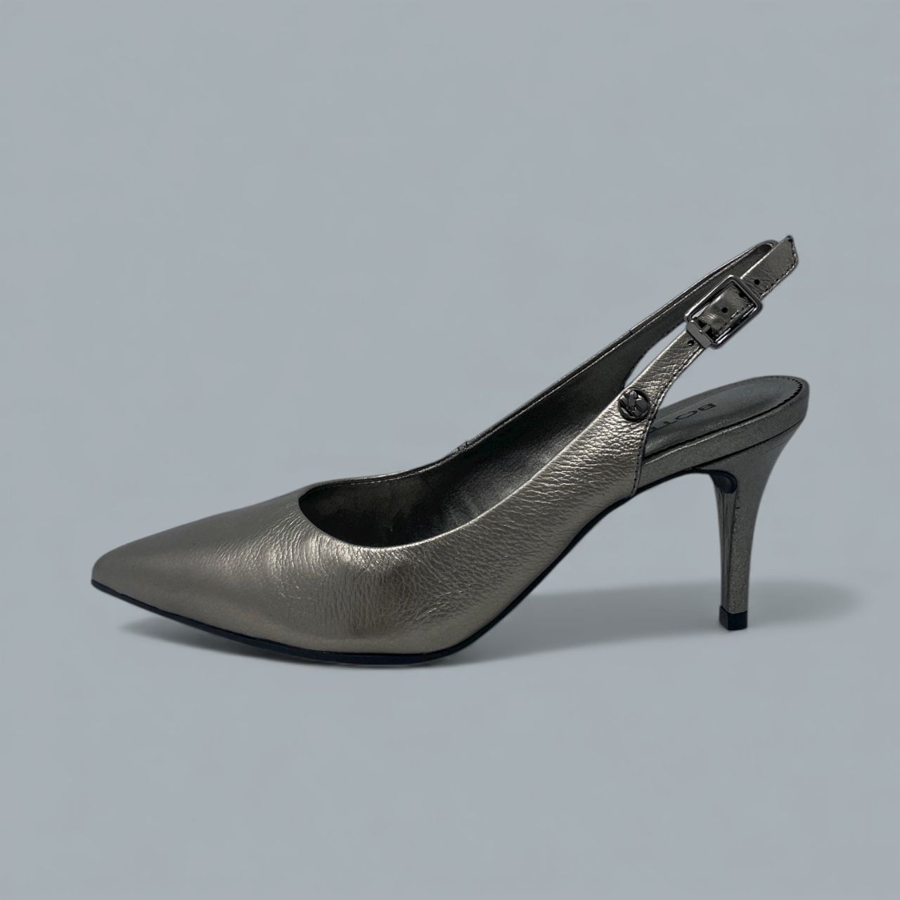 BOTTERO - METALLIC SLINGBACK PUMP - SIZE 6 - PEWTER