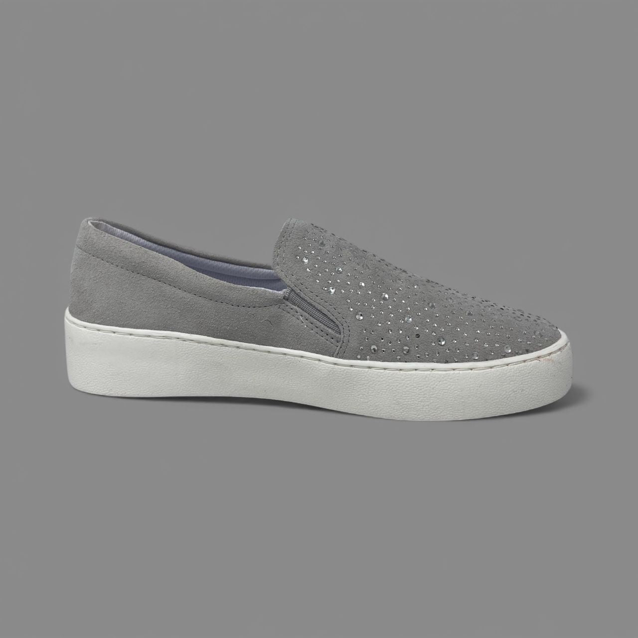 BOTTERO – JEWELED SLIP-ON - SIZE 9 - SILVER-GREY/WHITE