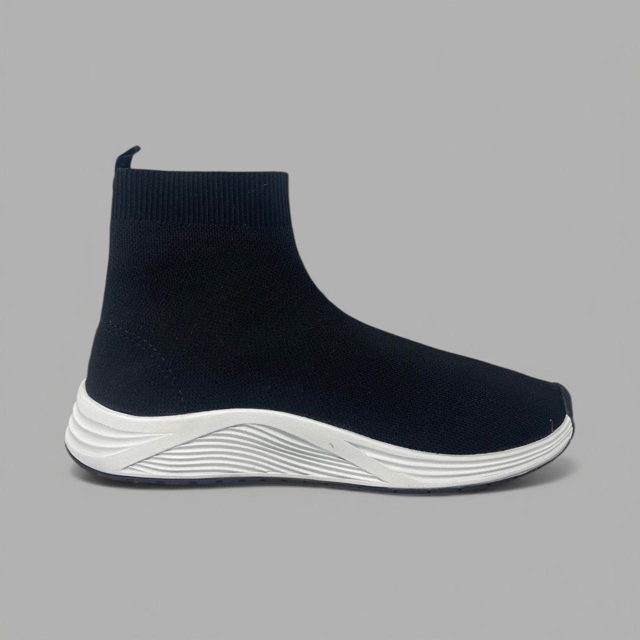 BOTTERO – KNIT SOCK SNEAKER - SIZE 5 - BLACK/WHITE