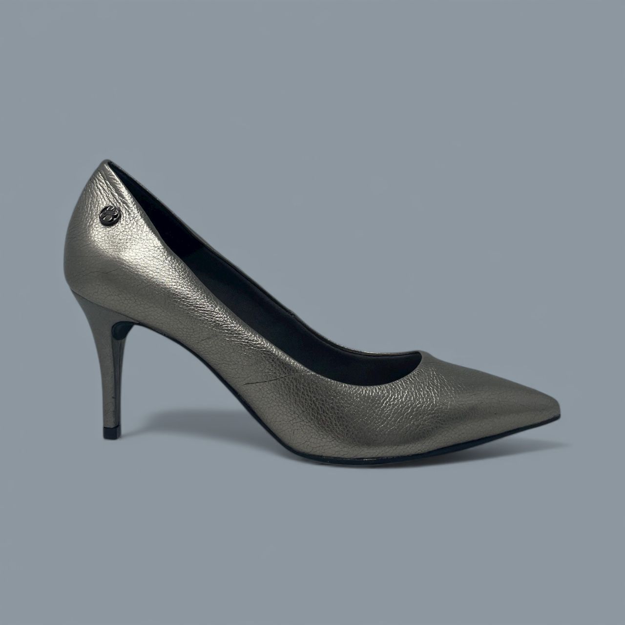 BOTTERO – PEWTER STILETTO PUMP - SIZE 10 - PEWTER