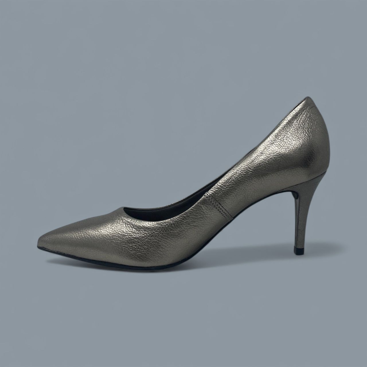 BOTTERO – PEWTER STILETTO PUMP - SIZE 8 - PEWTER